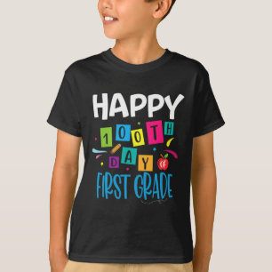 Happy 100th Day Of First grade Teacher Students 10 T-Shirt