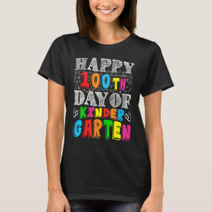 Happy 100th Day Of Kindergarten For Toddlers Schoo T-Shirt
