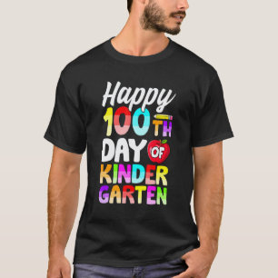 Happy 100th Day Of Kindergarten Teacher Shirts, Ki T-Shirt