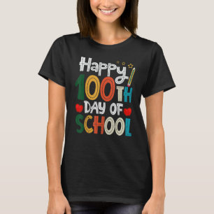 Happy 100th Day Of Kindergarten Teacher Student 1 T-Shirt
