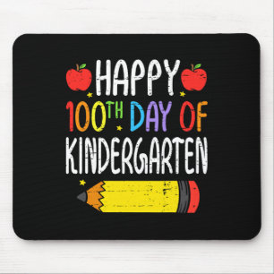 Happy 100th Day Of Kindergarten Teacher Students 1 Mouse Pad
