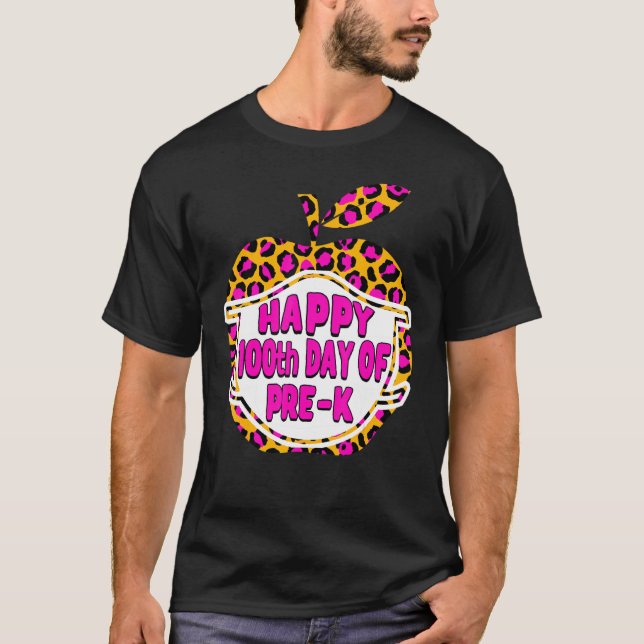 Happy 100th Day Of Pre K Virtual Team Teacher  App T-Shirt (Front)