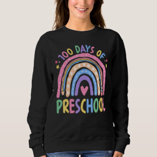 Happy 100th Day of Preschool Teacher Kids 100 Days Sweatshirt
