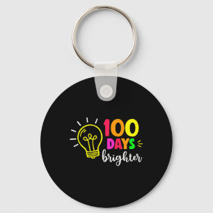 Happy 100th Day Of School 100 Days Brighter Girls  Key Ring