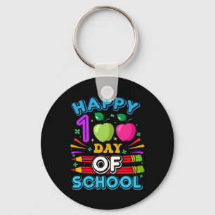 Happy 100th Day Of School 100 Days Of School Teach Key Ring