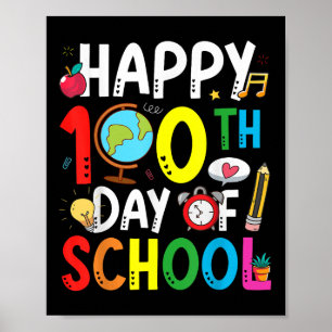 Happy 100th Day Of School 100 Days Of School Teach Poster