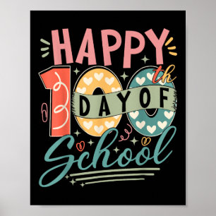 Happy 100th Day Of School 100 Days Smarter Teacher Poster