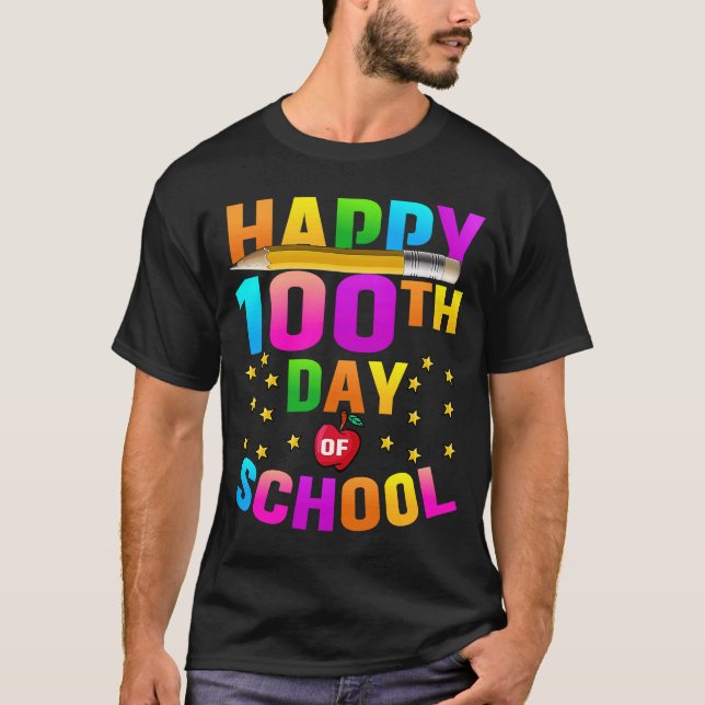 Happy 100TH Day Of School 2023 T-Shirt (Front)