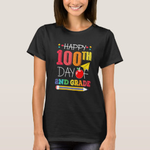 Happy 100th Day Of School 2nd Grade Teacher 100 D T-Shirt