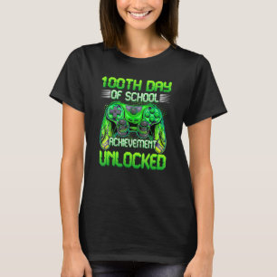 Happy 100th Day Of School Achievement Unlocked Ga T-Shirt