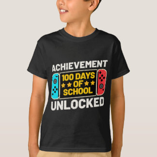 Happy 100th Day Of School Achievement Unlocked Vid T-Shirt
