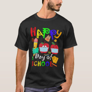 Happy 100Th Day Of School Apple Wear Mask Teachers T-Shirt