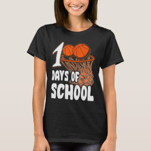 Happy 100th Day Of School Bysketll Kids 100 Days O T-Shirt