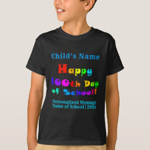 Happy 100th Day of School Colourful Kids' T-Shirt