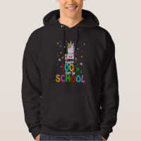 Happy 100th Day Of School Colourful Unicorn Back T