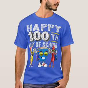 Happy 100th Day of School Crayon Pencil Book T-Shirt