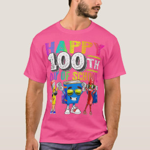Happy 100th Day of School Crayon Pencil Book T-Shirt