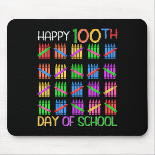 Happy 100th Day Of School For Teacher Kids 100 Day Mouse Pad