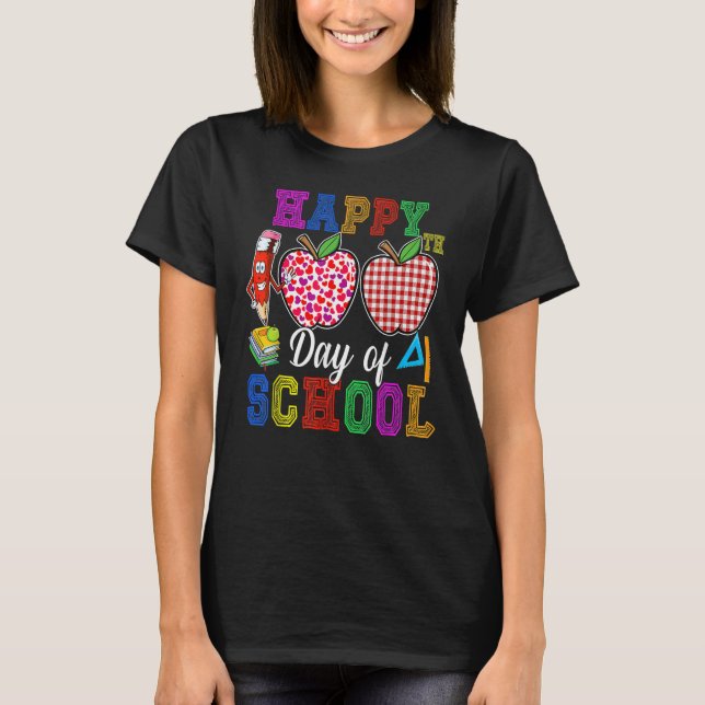 Happy 100th Day of School For Teacher & Student Ki T-Shirt (Front)