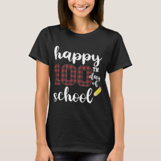 Happy 100th Day of School for Teachers Buffalo Pla T-Shirt