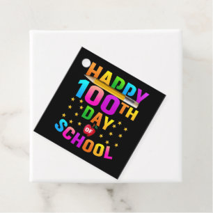 Happy 100th Day of School For Teachers & Students Favour Tags