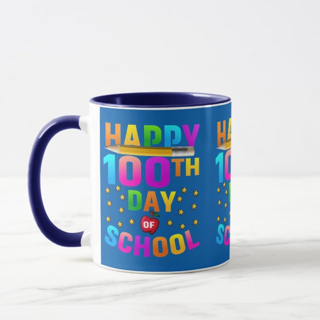 Happy 100th Day of School For Teachers & Students Mug (Left)