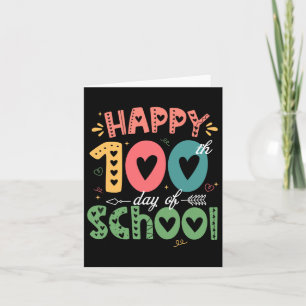 Happy 100th Day Of School Hearts 100 Days Smarter Card