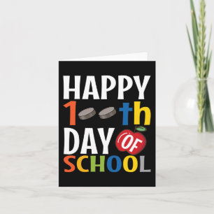 Happy 100th Day Of School  Hockey Teacher Student  Card