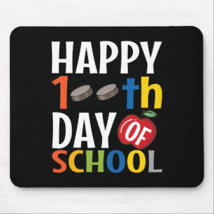 Happy 100th Day Of School  Hockey Teacher Student  Mouse Pad