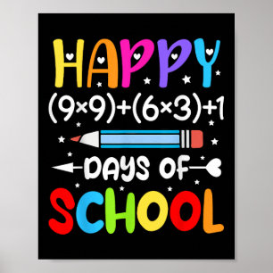 Happy 100th Day Of School Kids 100 Days Smarter Ma Poster