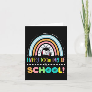 Happy 100th Day Of School Kids Boys Girls Student  Card