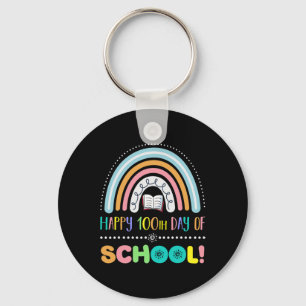 Happy 100th Day Of School Kids Boys Girls Student  Key Ring