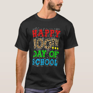 Happy 100th Day Of School Leopard print teacher st T-Shirt