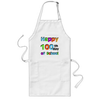 Happy 100th Day of School Long Apron