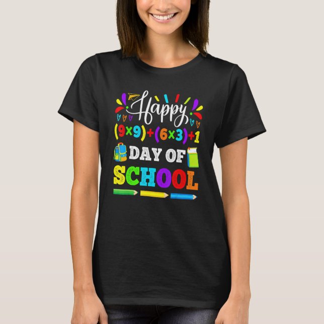 Happy 100th Day Of School Math Problem  100th Day  T-Shirt (Front)
