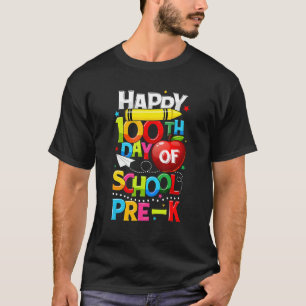Happy 100th day Of School Pre K Teacher Student  1 T-Shirt