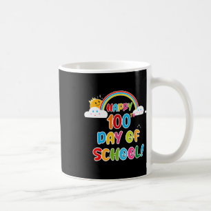 Happy 100th Day Of School Rainbow Teachers Kids Ch Coffee Mug