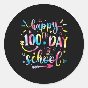 Happy 100th Day Of School Shirt For Teacher Studen Classic Round Sticker
