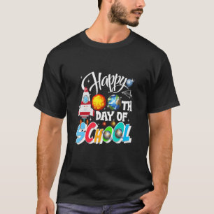 Happy 100th Day Of School Space  Teacher Student K T-Shirt