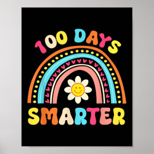 Happy 100th Day Of School Student 100 Days Smarter Poster