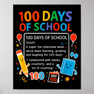 Happy 100th Day Of School Student Design, 100 Days Poster