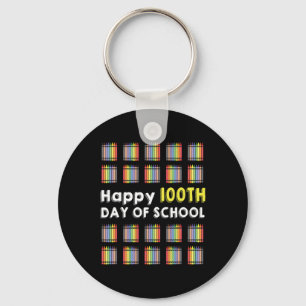 Happy 100th Day Of School Student Fun 100 Days Of  Key Ring