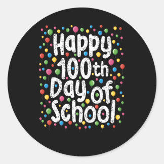 Happy 100Th Day Of School Student Teachers Youth Classic Round Sticker