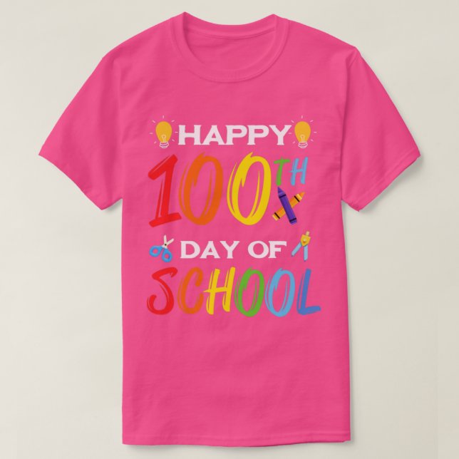 Happy 100th day of school T-Shirt (Design Front)