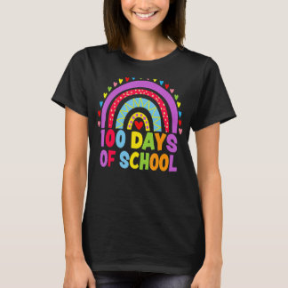 Happy 100th Day Of School Teacher Kids 100 Days Ra T-Shirt