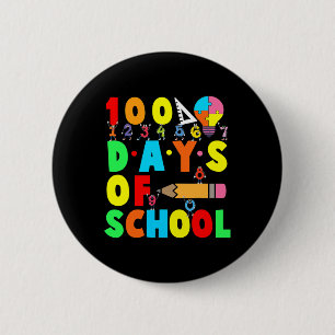 Happy 100th Day Of School Teacher Kids Child Happy 6 Cm Round Badge