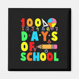 Happy 100th Day Of School Teacher Kids Child Happy Magnet