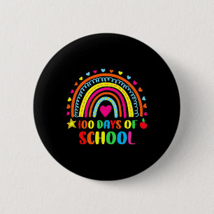 Happy 100th Day Of School Teacher Rainbow 100 Days 6 Cm Round Badge