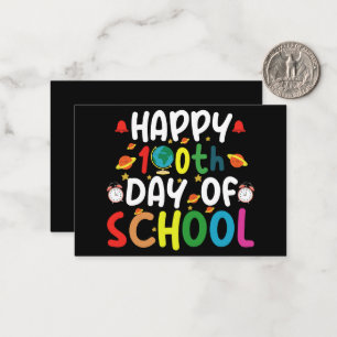 Happy 100th Day of School Teacher Student Card