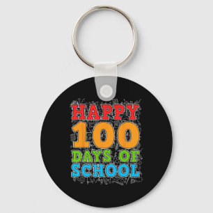 Happy 100th Day Of School Teacher Student Kids 100 Key Ring